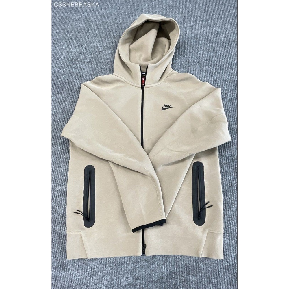 Nike Men's Tech Fleece Windrunner‎ Full Zip Hoodie Tan FB7921-247 Sz M